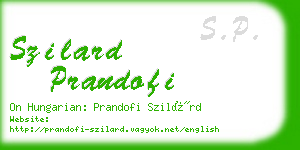 szilard prandofi business card